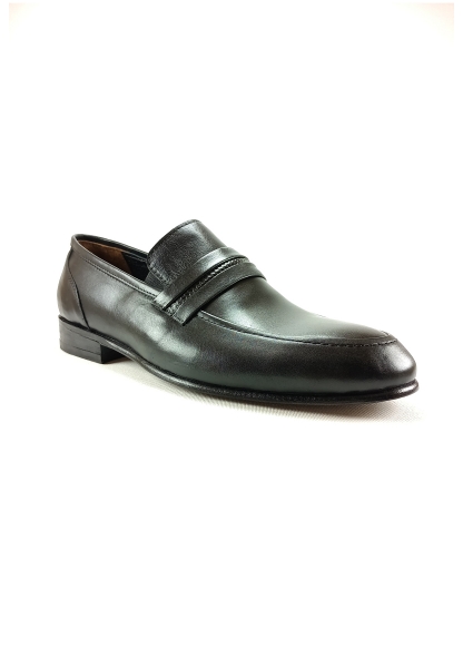 Ayakkabıhane Kösele Taban İçi Dışı Hakiki Deri Siyah Erkek Klasik Ayakkabı AH030517KSL01