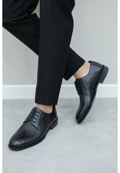 Ayakkabıhane İçi Dışı Hakiki Deri Siyah Erkek Klasik Ayakkabı AH08218131511