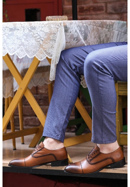 Ayakkabıhane İçi Dışı Kaliteli Hakiki Deri Taba Erkek Klasik Ayakkabı AH0882213295