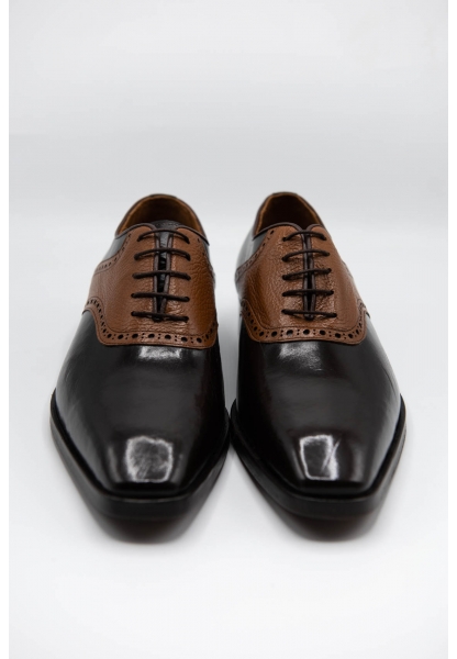 Ayakkabıhane Özel Üretim Kösele Taban Hakiki Bufalo Derisi Kahve Erkek Klasik Ayakkabı CEK777 EA001