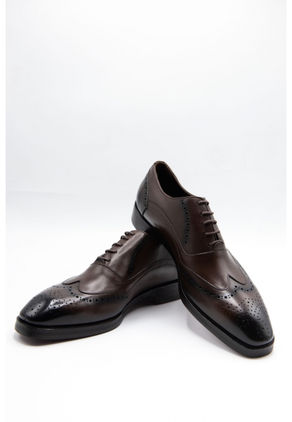 Ayakkabıhane Özel Üretim 3 Kat Kösele Taban Hakiki Deri Kahve Erkek Klasik Ayakkabı CEK777 EA002