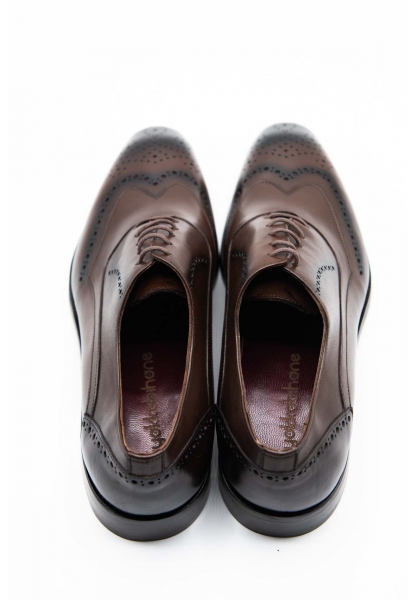 Ayakkabıhane Özel Üretim 3 Kat Kösele Taban Hakiki Deri Kahve Erkek Klasik Ayakkabı CEK777 EA002