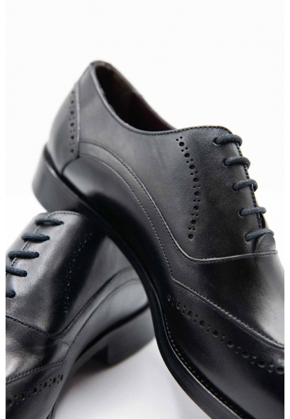 Ayakkabıhane Özel Üretim 3 Kat Kösele Taban Hakiki Deri Siyah Erkek Klasik Ayakkabı CEK777 EA002
