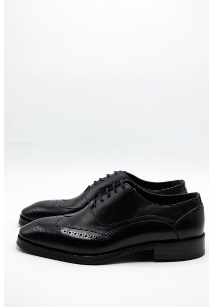 Ayakkabıhane Özel Üretim 3 Kat Kösele Taban Hakiki Deri Siyah Erkek Klasik Ayakkabı CEK777 EA002