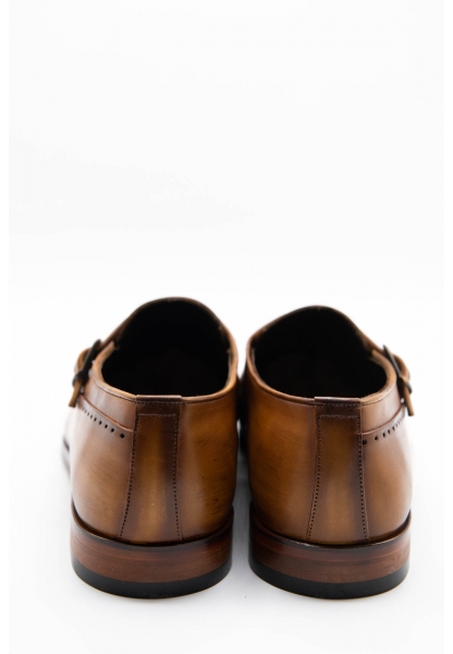 Ayakkabıhane Özel Üretim Kösele Taban Hakiki Deri Taba El Boyama Erkek Klasik Ayakkabı CEK777 EA003