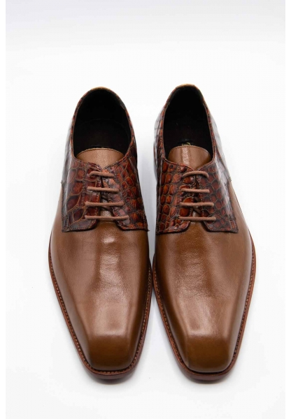 Ayakkabıhane Özel Üretim Kösele Taban Hakiki Bufalo Derisi Taba Erkek Klasik Ayakkabı CEK777 EA004