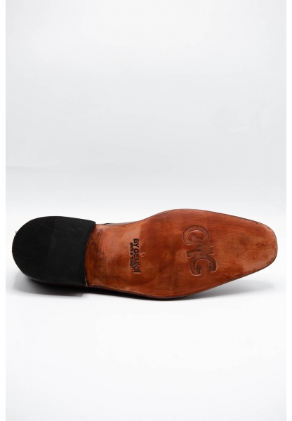 Ayakkabıhane Özel Üretim Kösele Taban Hakiki Bufalo Derisi Taba Erkek Klasik Ayakkabı CEK777 EA004