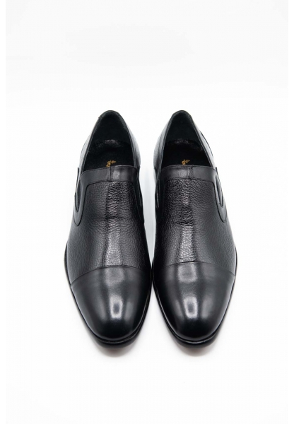 Ayakkabıhane Özel Üretim Kösele Taban Hakiki Deri Siyah Erkek Klasik Ayakkabı CEK777 EA005