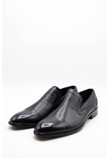 Ayakkabıhane Özel Üretim Kösele Taban Hakiki Deri Siyah Erkek Klasik Ayakkabı CEK777 EA005