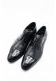 Ayakkabıhane Özel Üretim Kösele Taban Hakiki Deri Siyah Erkek Klasik Ayakkabı CEK777 EA006