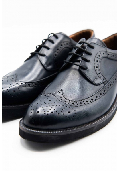 Ayakkabıhane İçi Dışı Hakiki Deri EVA Taban Siyah Erkek Günlük Casual Ayakkabı CEK777 EA013