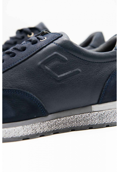 Ayakkabıhane İçi Dışı Hakiki Nubuk Deri Lacivert Erkek Spor Sneaker Ayakkabı CEK777 EA014