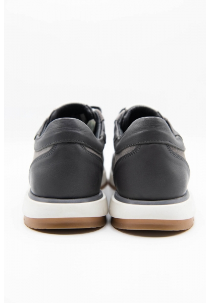 Ayakkabıhane İçi Dışı Hakiki Deri Gri Erkek Spor Sneaker Ayakkabı CEK777 EA015