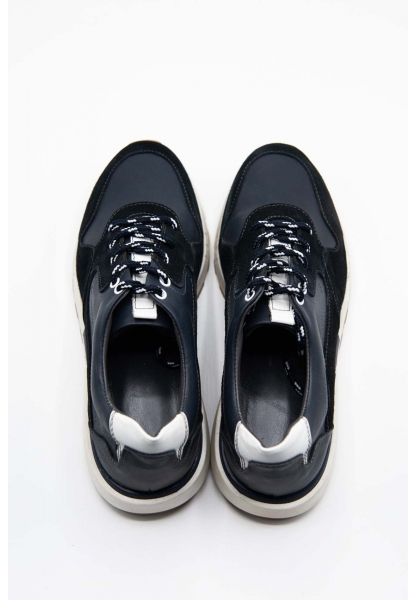 Ayakkabıhane İçi Dışı Hakiki Deri Lacivert Erkek Spor Sneaker Ayakkabı CEK777 EA016