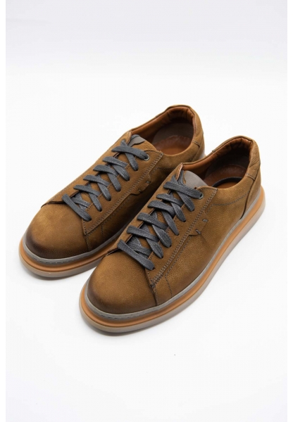 Ayakkabıhane İçi Dışı Hakiki Nubuk Deri Taba Erkek Tarz Günlük Casual Ayakkabı CEK777 EA017