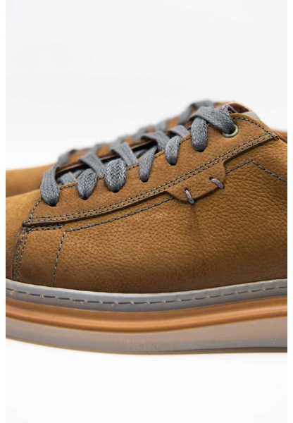 Ayakkabıhane İçi Dışı Hakiki Nubuk Deri Taba Erkek Tarz Günlük Casual Ayakkabı CEK777 EA017