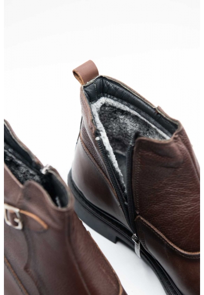 Ayakkabıhane Kaliteli Hakiki Deri Kahve Erkek Klasik Bot CEK777 EA018