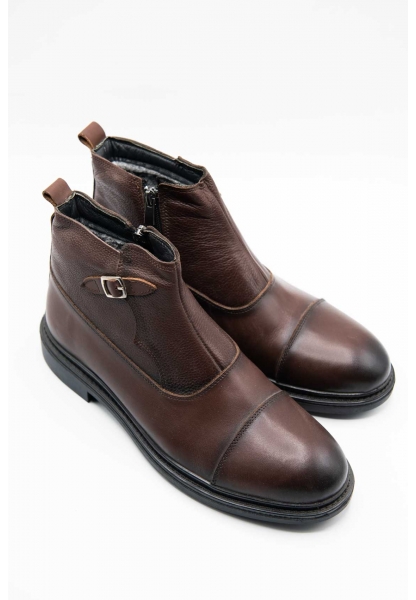 Ayakkabıhane Kaliteli Hakiki Deri Kahve Erkek Klasik Bot CEK777 EA018