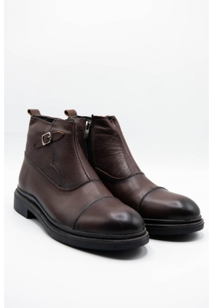 Ayakkabıhane Kaliteli Hakiki Deri Kahve Erkek Klasik Bot CEK777 EA018