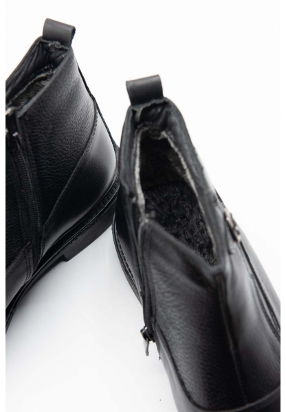Ayakkabıhane Kaliteli Hakiki Deri Siyah Erkek Klasik Bot CEK777 EA018