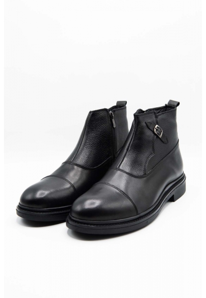 Ayakkabıhane Kaliteli Hakiki Deri Siyah Erkek Klasik Bot CEK777 EA018