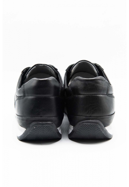 Ayakkabıhane İçi Dışı Hakiki Deri Siyah Erkek Spor Sneaker Ayakkabı CEK777 EA020
