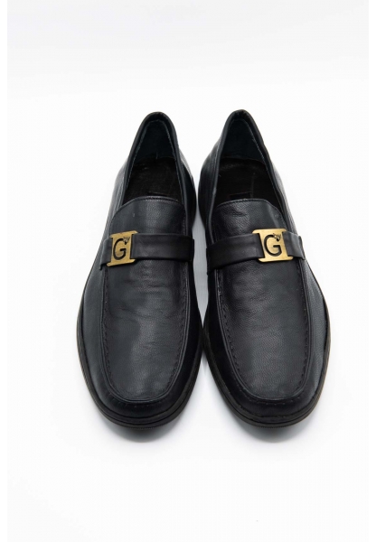 Ayakkabıhane İçi Dışı Hakiki Deri Kemerli Siyah Erkek Günlük Casual Ayakkabı CEK777 EA021