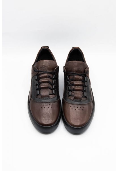 Ayakkabıhane İçi Dışı Hakiki Deri Kahve Erkek Günlük Casual Ayakkabı CEK777 EA022