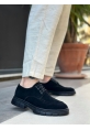 AHN0237 Bağcıklı Klasik Siyah Taban  Süet Casual Erkek Ayakkabı