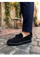 AHN0241 Bağcıksız Yüksek Siyah Taban Süet Erkek Ayakkabı