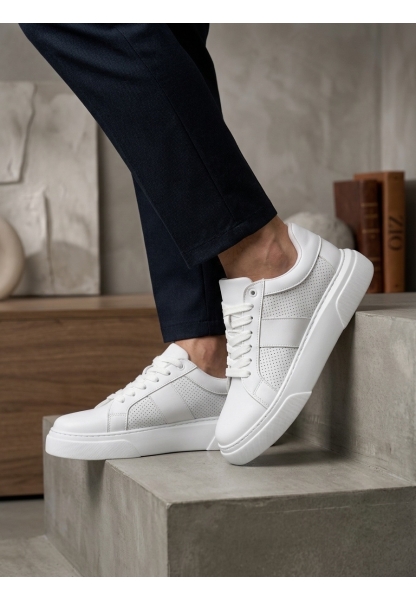 AHN0247 Erkek Sneaker Günlük Casual Spor Ayakkabı Beyaz