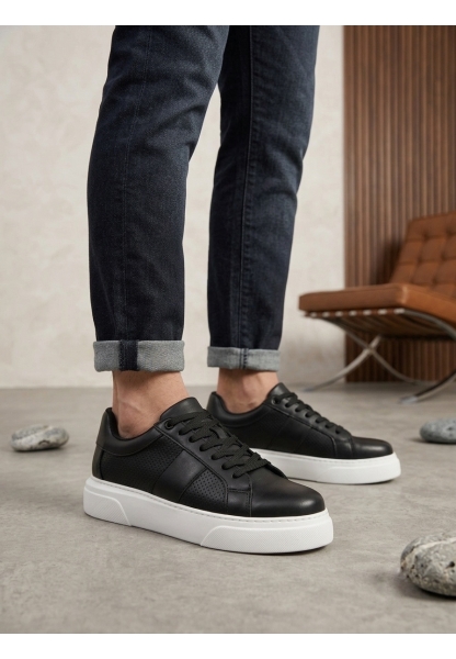 AHN0247 Erkek Sneaker Günlük Casual Spor Ayakkabı Siyah