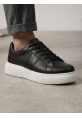 AHN0247 Erkek Sneaker Günlük Casual Spor Ayakkabı Siyah