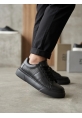 AHN0247 Erkek Sneaker Günlük Casual Spor Ayakkabı Siyah Taban