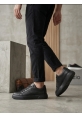 AHN0247 Erkek Sneaker Günlük Casual Spor Ayakkabı Siyah Taban