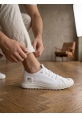 AHN0248 AHN Beyaz Esnek Bağcıklı Ultra Hafif Nefes Alan Sneaker Ayakkabı