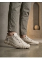 AHN0248 AHN Krem Esnek Bağcıklı Ultra Hafif Nefes Alan Sneaker Ayakkabı