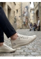 AHN0248 AHN Krem Esnek Bağcıklı Ultra Hafif Nefes Alan Sneaker Ayakkabı