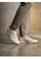 AHN0248 AHN Krem Esnek Bağcıklı Ultra Hafif Nefes Alan Sneaker Ayakkabı