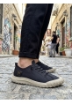 AHN0248 AHN Siyah Bej Taban Esnek Bağcıklı Ultra Hafif Nefes Alan Sneaker Ayakkabı