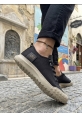 AHN0248 AHN Siyah Bej Taban Esnek Bağcıklı Ultra Hafif Nefes Alan Sneaker Ayakkabı