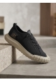 AHN0248 AHN Siyah Bej Taban Esnek Bağcıklı Ultra Hafif Nefes Alan Sneaker Ayakkabı