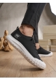 AHN0248 AHN Siyah Beyaz Taban Esnek Bağcıklı Ultra Hafif Nefes Alan Sneaker Ayakkabı
