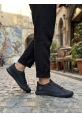 AHN0248 AHN Siyah Esnek Bağcıklı Ultra Hafif Nefes Alan Sneaker Ayakkabı