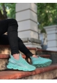 AHN0350 Yüksek Taban Tarz Sneakers Cırt Detaylı Mint Yeşili Erkek Spor Ayakkabısı