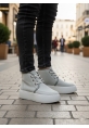 AHN0550 İçi Kürklü Bağcıklı Gri Erkek Tarz Spor Bot
