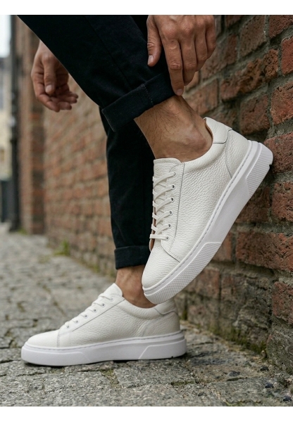 BLF-010 Erkek Sneaker Günlük Casual Spor Ayakkabı Beyaz