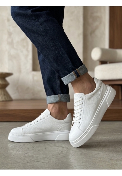 BLF-010 Erkek Sneaker Günlük Casual Spor Ayakkabı Beyaz