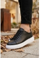 BLF-010 Erkek Sneaker Günlük Casual Spor Ayakkabı Siyah Beyaz Taban 