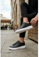 BLF-010 Erkek Sneaker Günlük Casual Spor Ayakkabı Siyah Beyaz Taban 